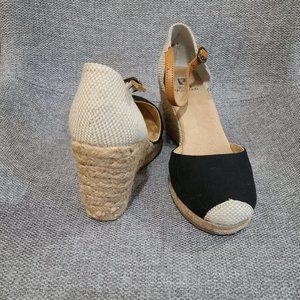White Mountain Mamba Rope Wedge Sandals 7.5